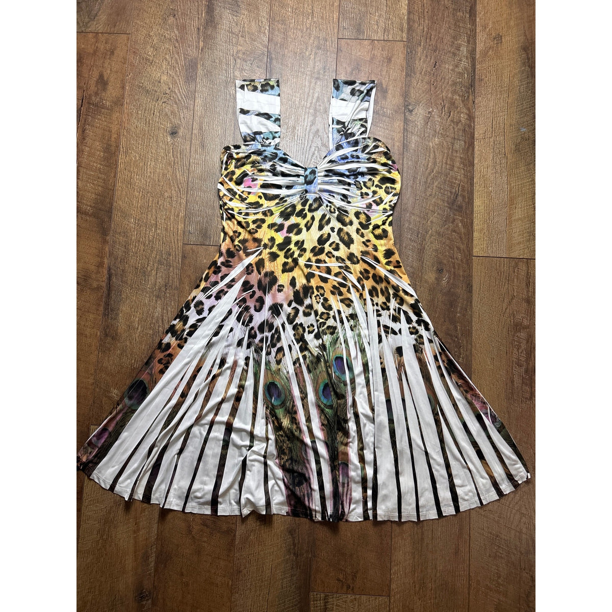 Animal Print Sweetheart Fit and Flare Dress S/M