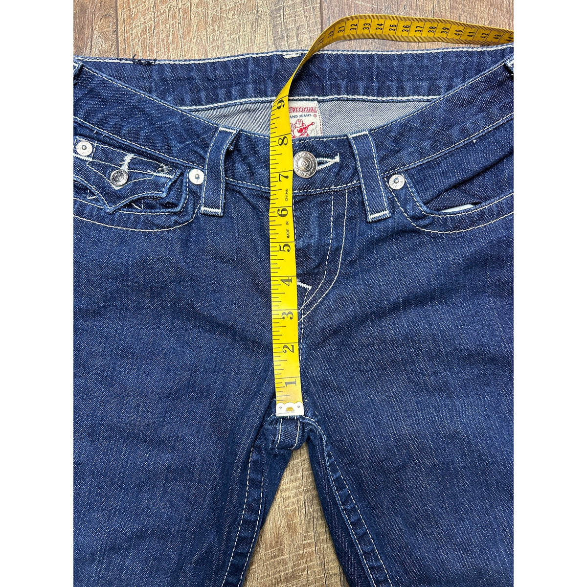 True Religion Becky Bootcut Jeans W28 L33 Rhinestone Back Pockets Low Rise