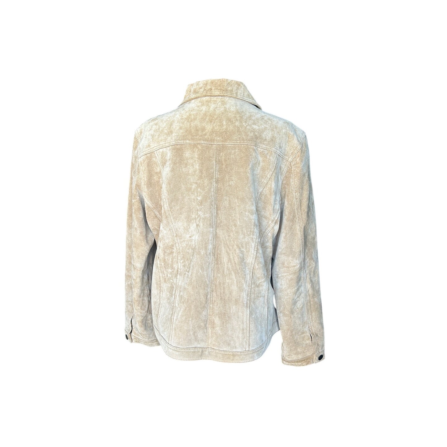 🤎 Vintage Fabio Suede Trucker Jacket – Women’s Large – 90s Western Minimalist