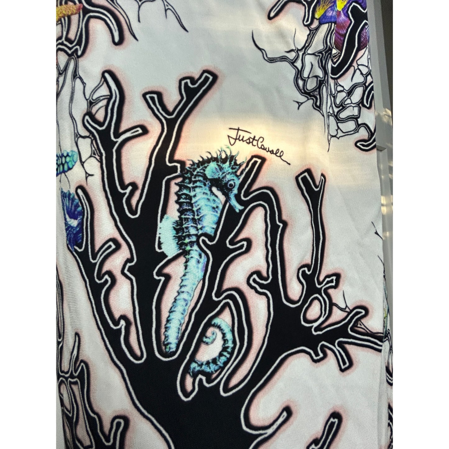 Robe de vacances Just Cavalli motif hippocampe collection Printemps/Été 2016 taille 44