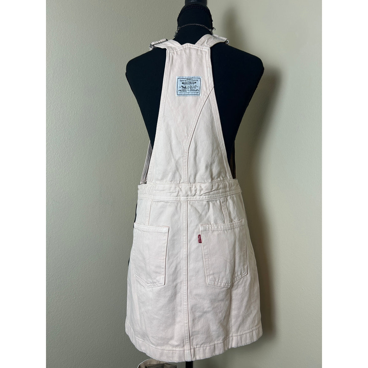 NWT Levi’s Pink Skirtall XS Workwear Overall Dress Denim Mini