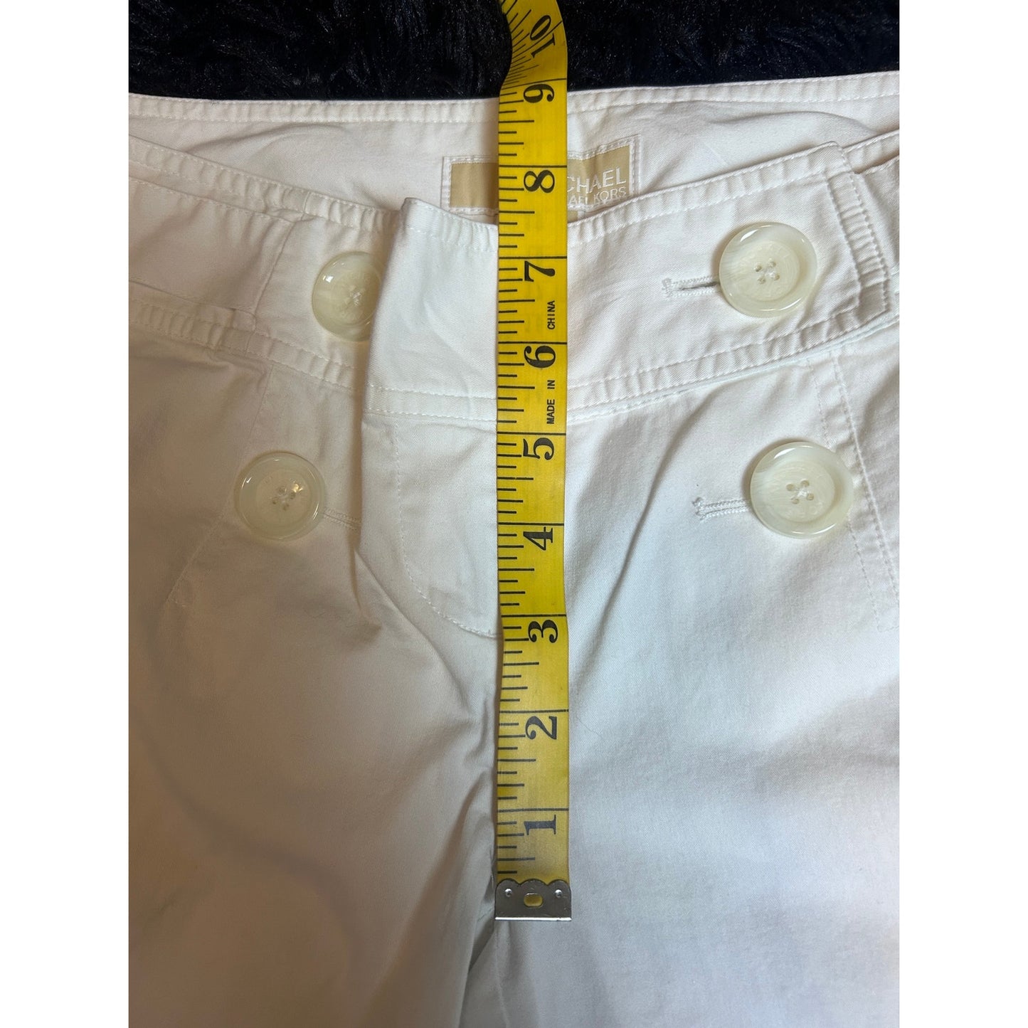 Michael Kors low rise wide leg French seam double button size 4p