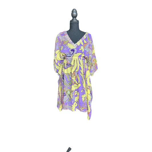 Tunique paréo en mousseline de soie perlée Folia Swim, voile, style bohème, caftan de plage