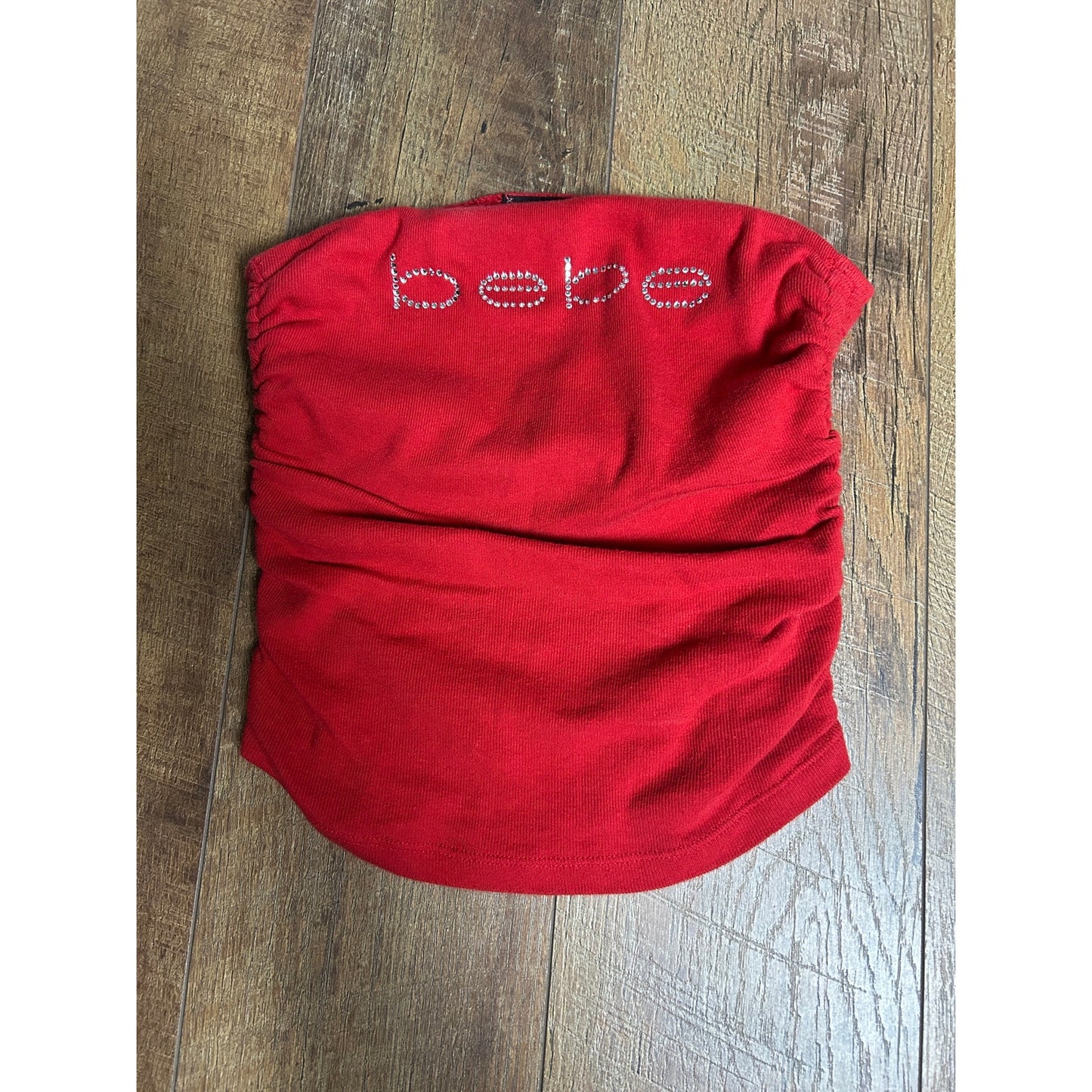 Bebe Y2K tube top red touched size s