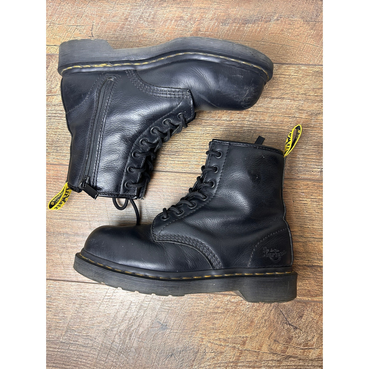 Dr. Martens Steel Toe Slip Resistant Work Boots Black UK 4 Women's US 6