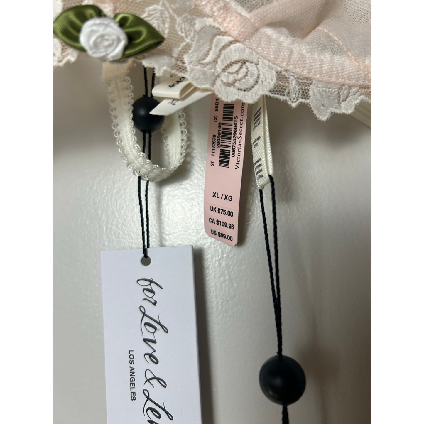 For love & lemons unlined bra set size xl