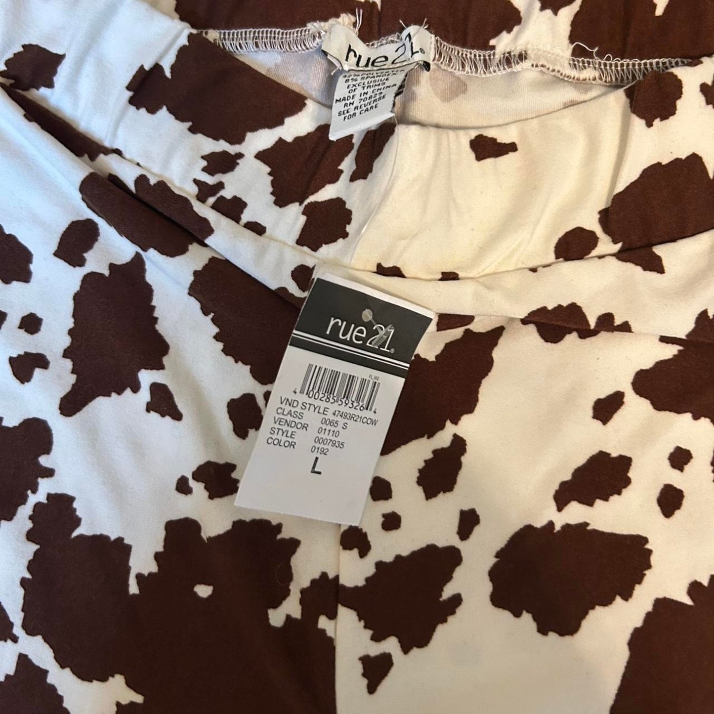 Brown and white cow print