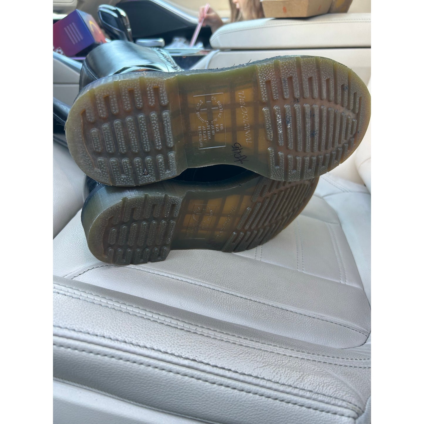 dr martens 1914 12 eye tall boots smooth leather size 6