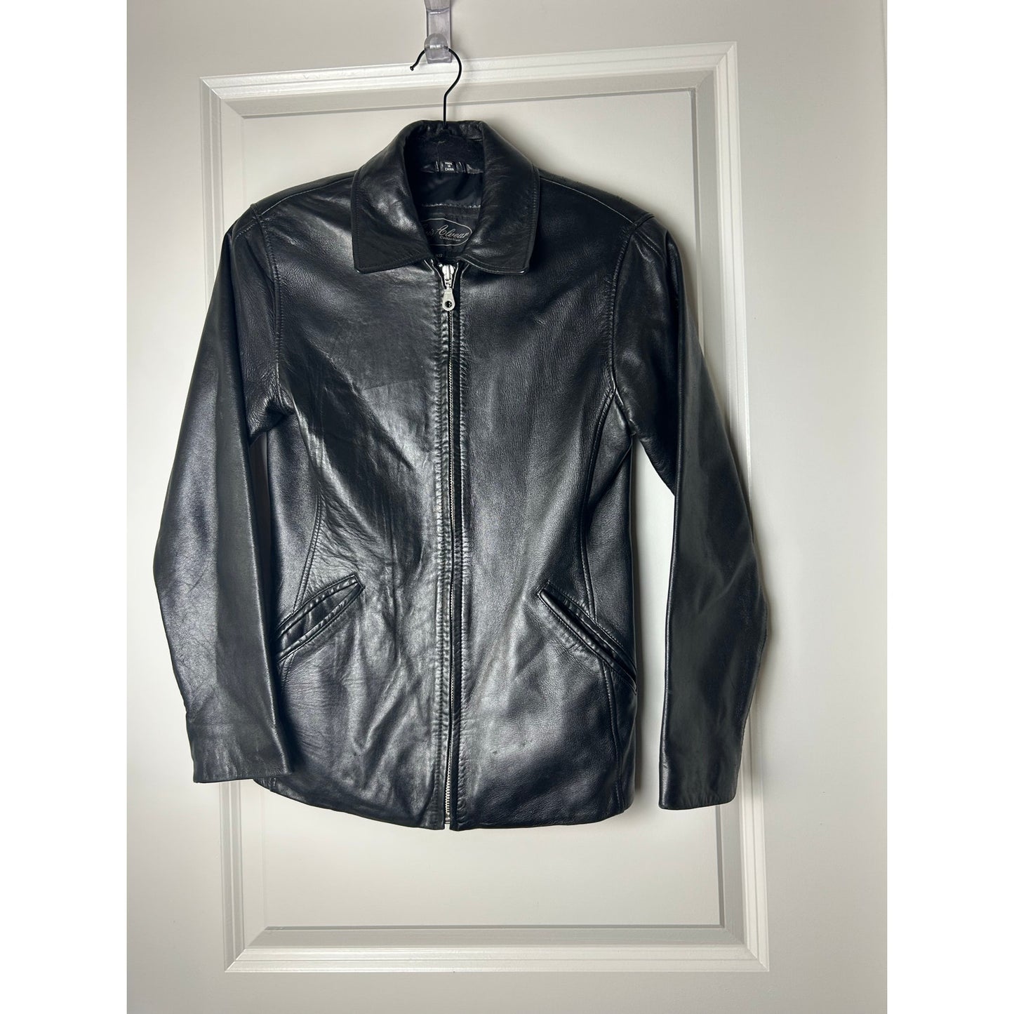 Luis Alvear Lederjacke mit Reißverschluss Größe XS