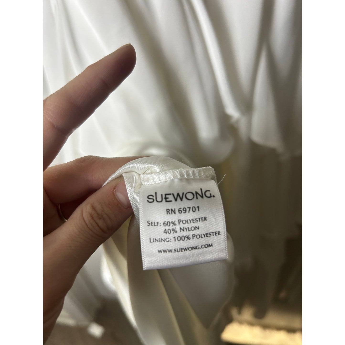 Sue Wong Nocturne NWT Perlen Feen-Hochzeitskleid Größe 4 Ätherische Braut Y2K Glam