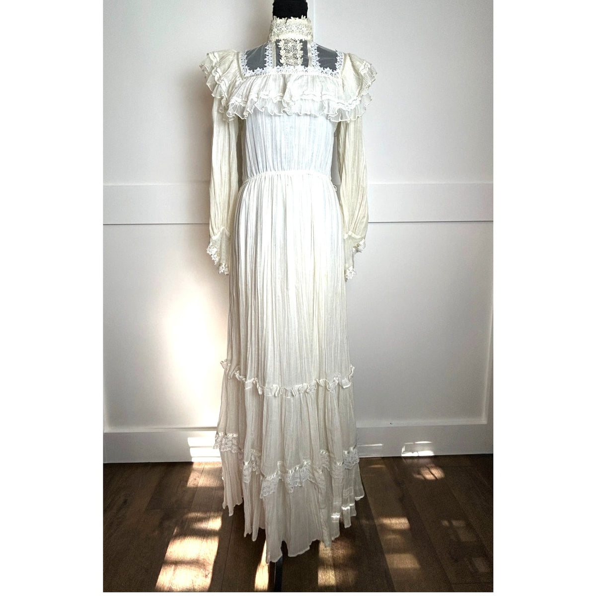 Vintage 1980s Gunne Sax by Jessica McClintock Prairie Wedding Dress – Edwardian
