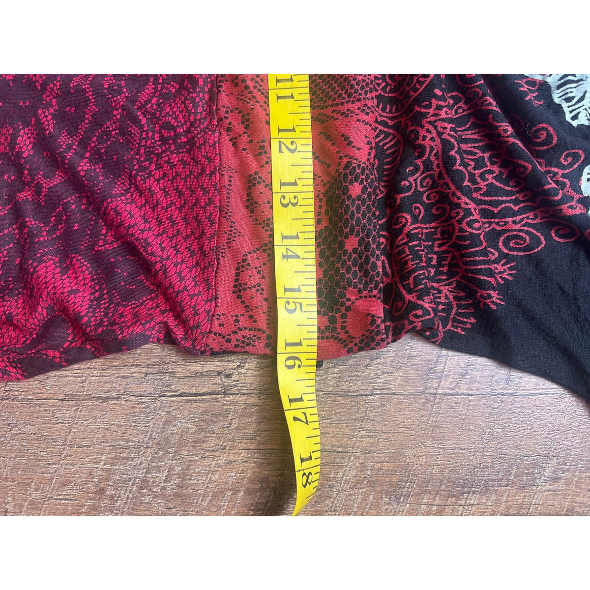 Desigual Red Black White Layered Bamboo Dress Size S | Y2K Fit & Flare