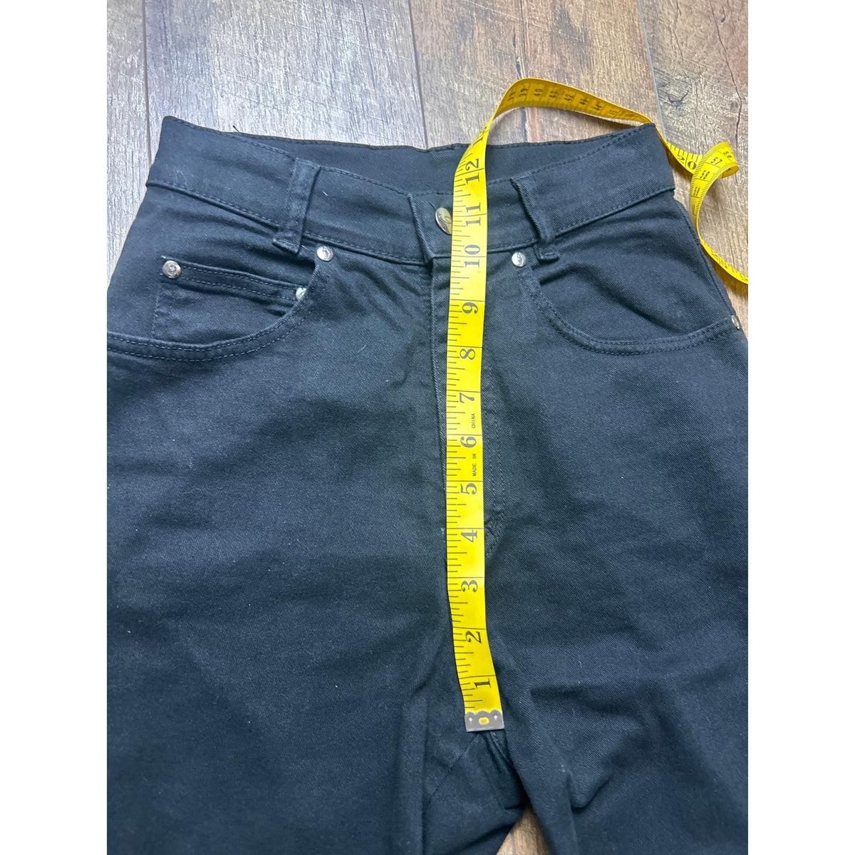 geiger austrailia black high waisted straigleg denim size 2 us 24w/26l
