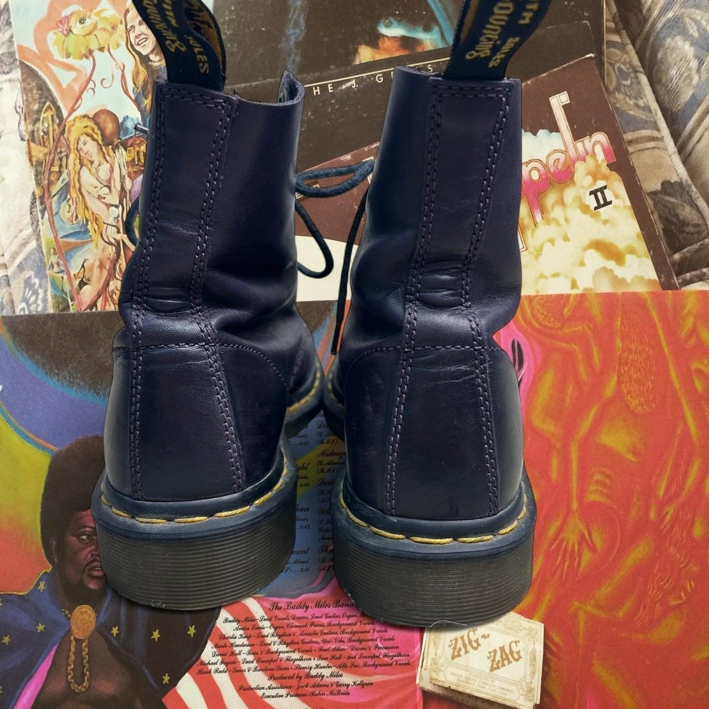 dr martens 1460 size 8 purple glove tanned leather