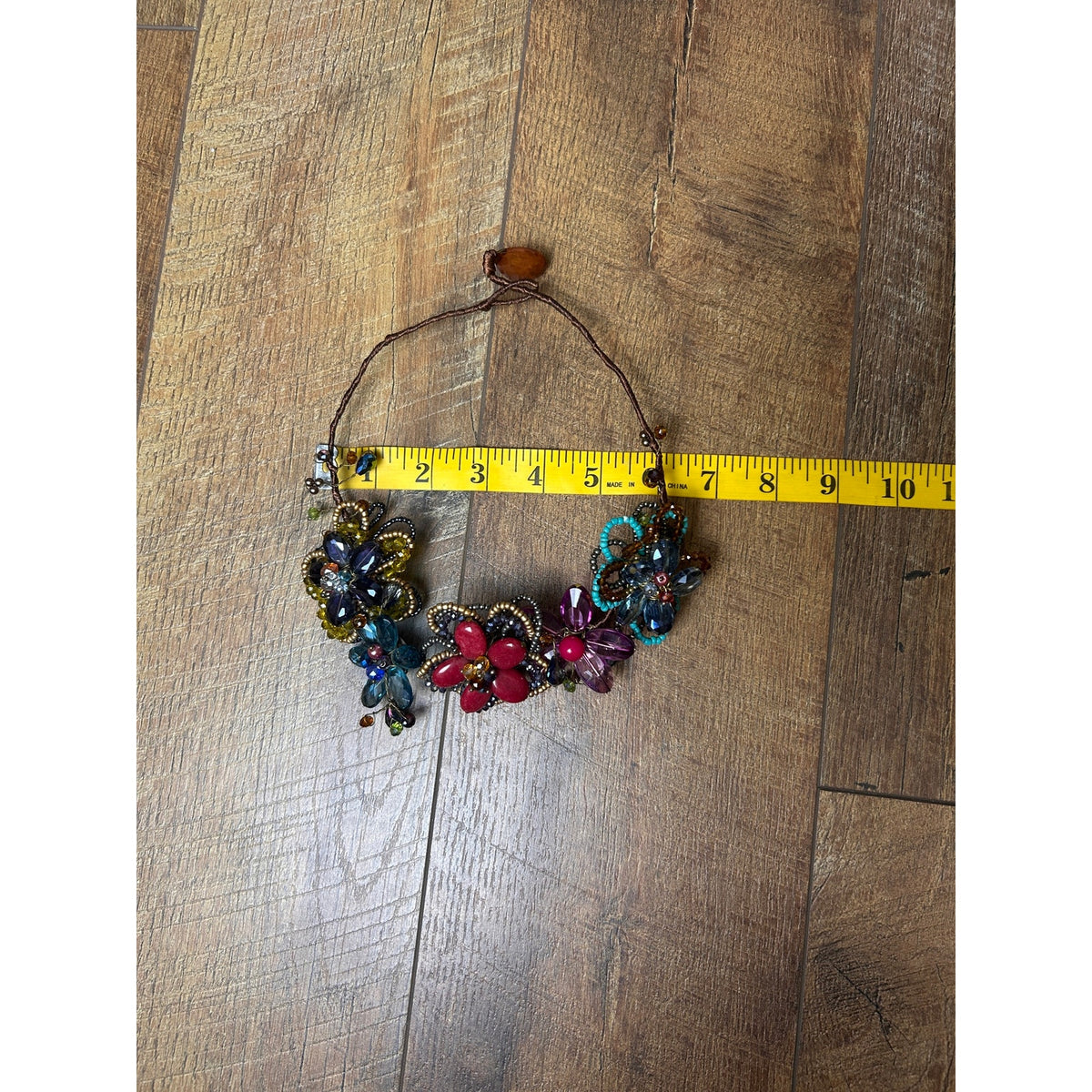 Fairycore Hand Beaded Wire Necklace