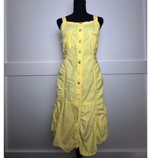 Kristina Popovitch Robe Courte Jaune Cargo Taille S Y2K Robe Mini Utilitaire