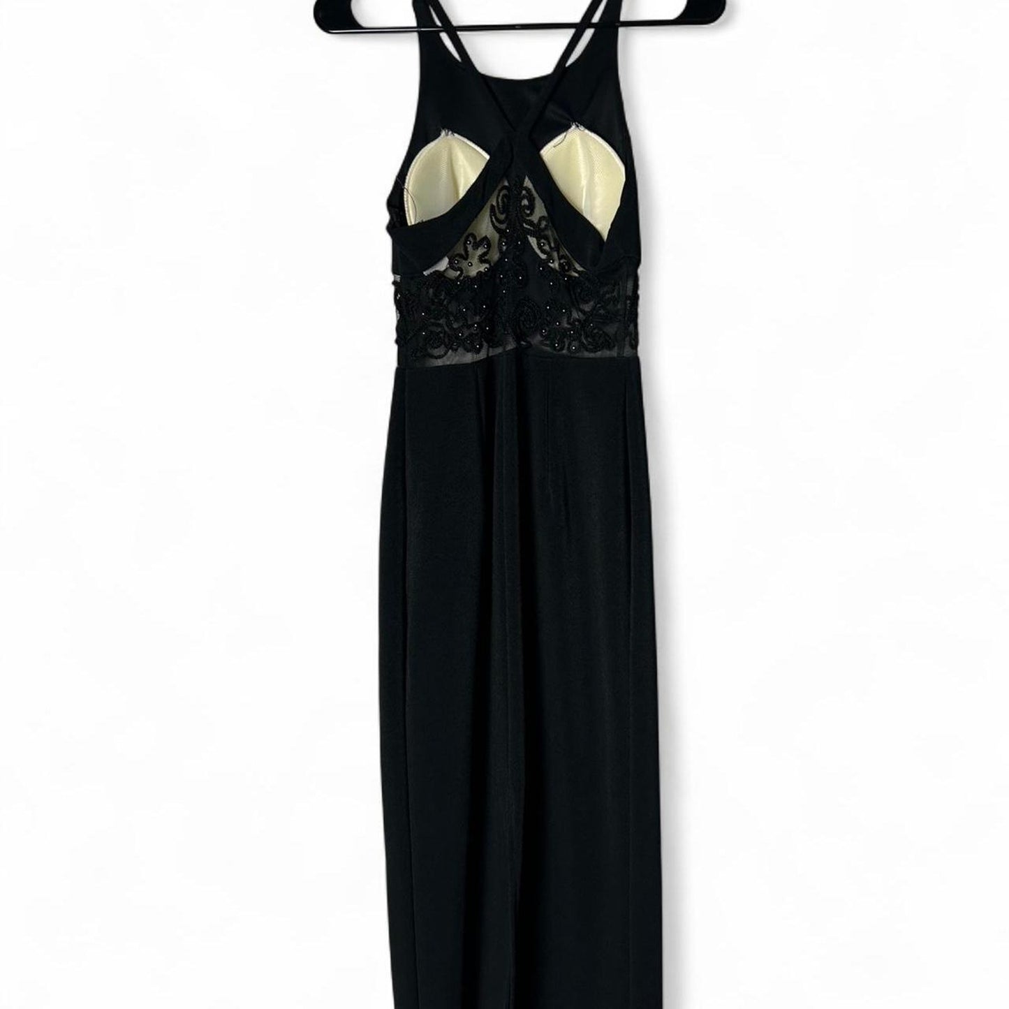 Cache black dress with beaded