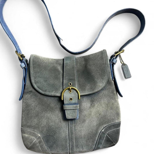 Rare 2004 Coach Soho Crossbody Bag Powder Blue Leather Y2K Vintage