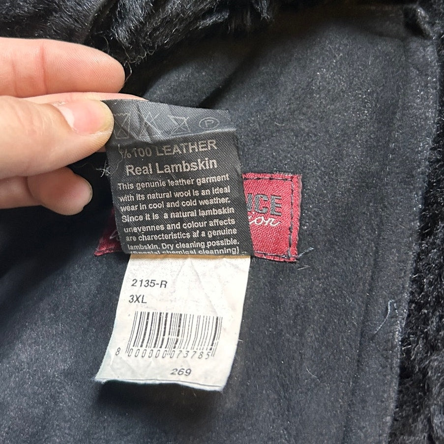 Pennambiance Exclusive Collection Penny Lane Coat XL Chinchilla Fur Trim Real Fur Y2K