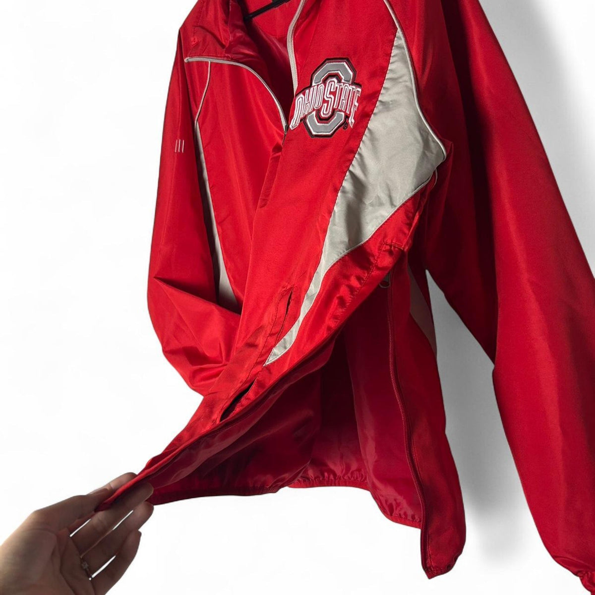ohio state quarter zip windbreaker pullover size small