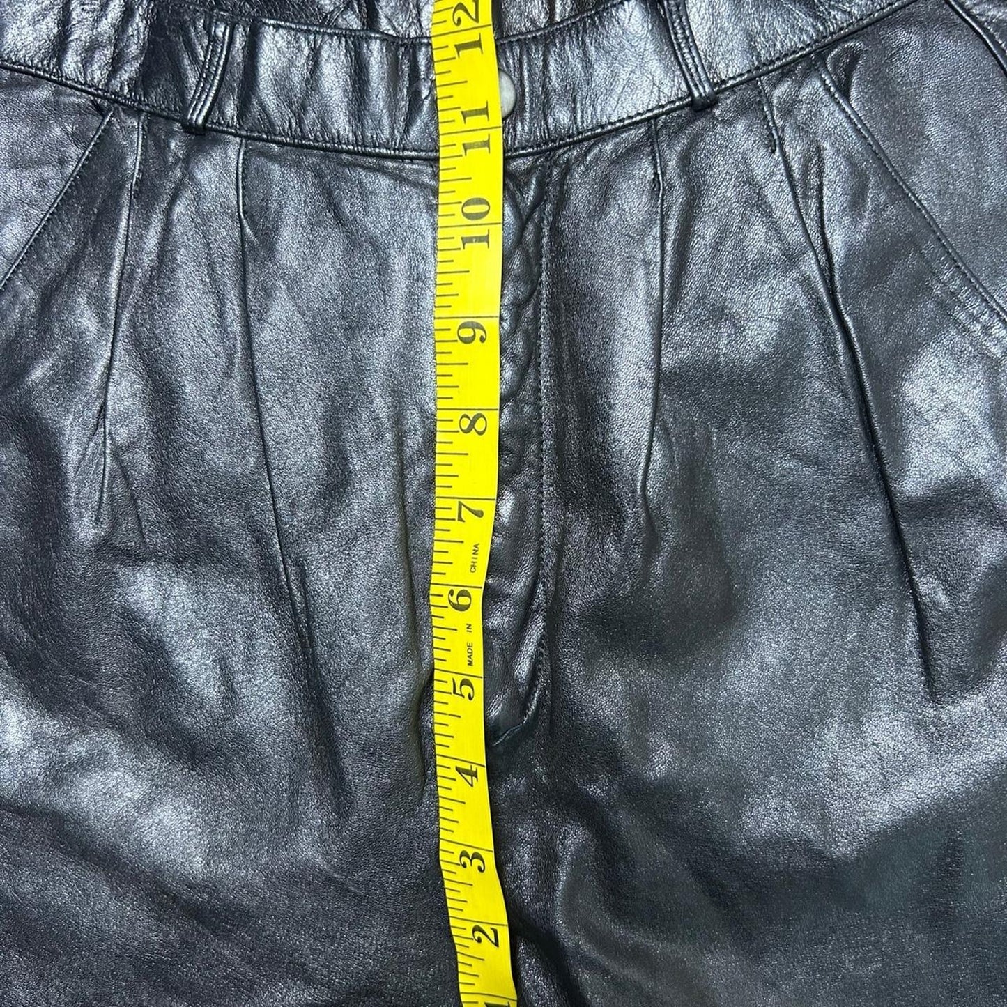 Tasmania leather straight leg pants 22x26