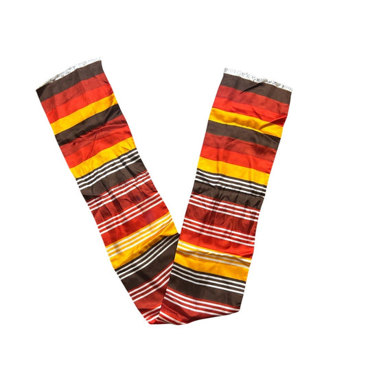 Vintage 70s Silk Headscarf – Red, Rust & Brown