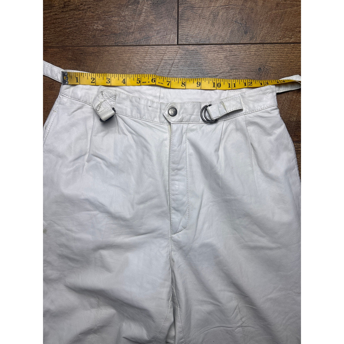 Tannery west white leather pants 27” w 29”L