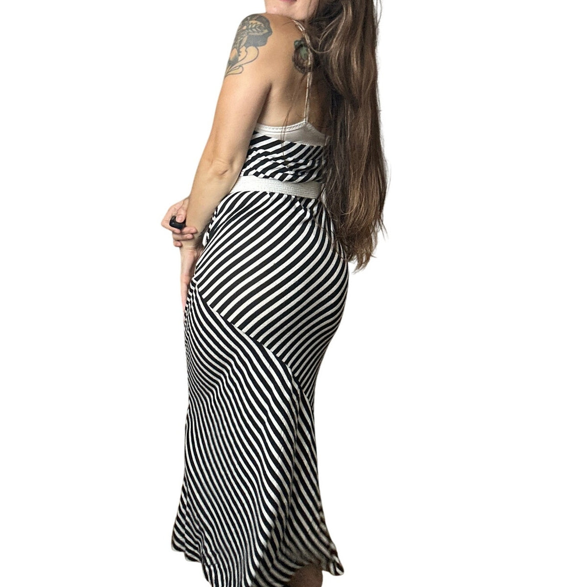 Stretchy Striped Skirt/ Dress Giving Scene/ E girl