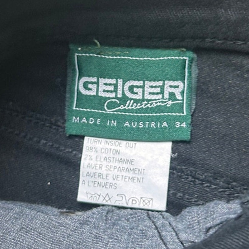 geiger austrailia black high waisted straigleg denim size 2 us 24w/26l