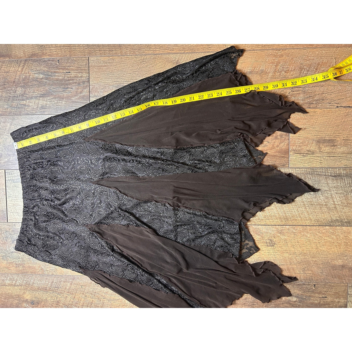 Y2K My Pretty Angel Fairy Skirt Chocolate Brown Whimsygoth Fairy Hem Size M