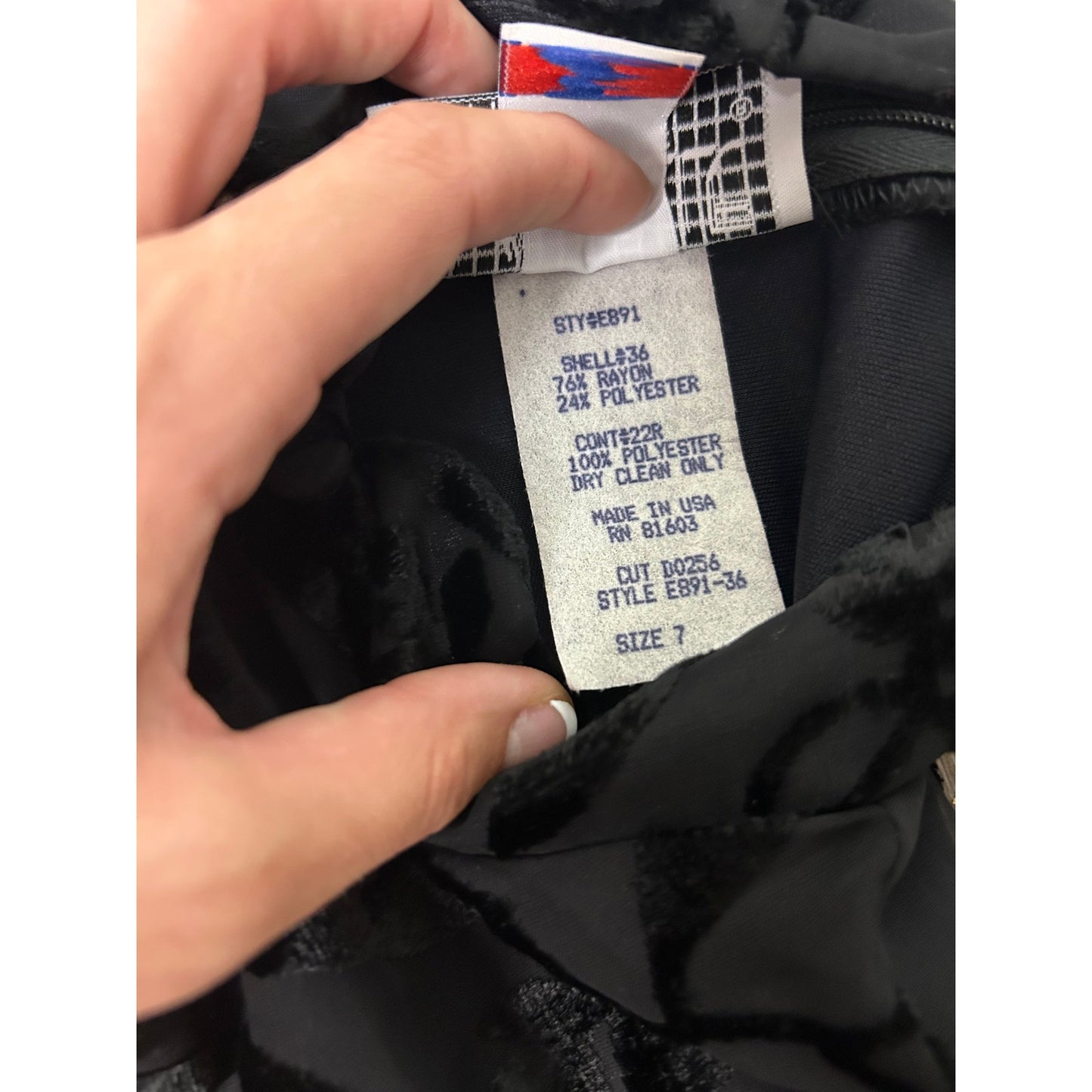 La Belle Silk Burnout Velvet Mini Dress - Size 7 - Keyhole Neckline