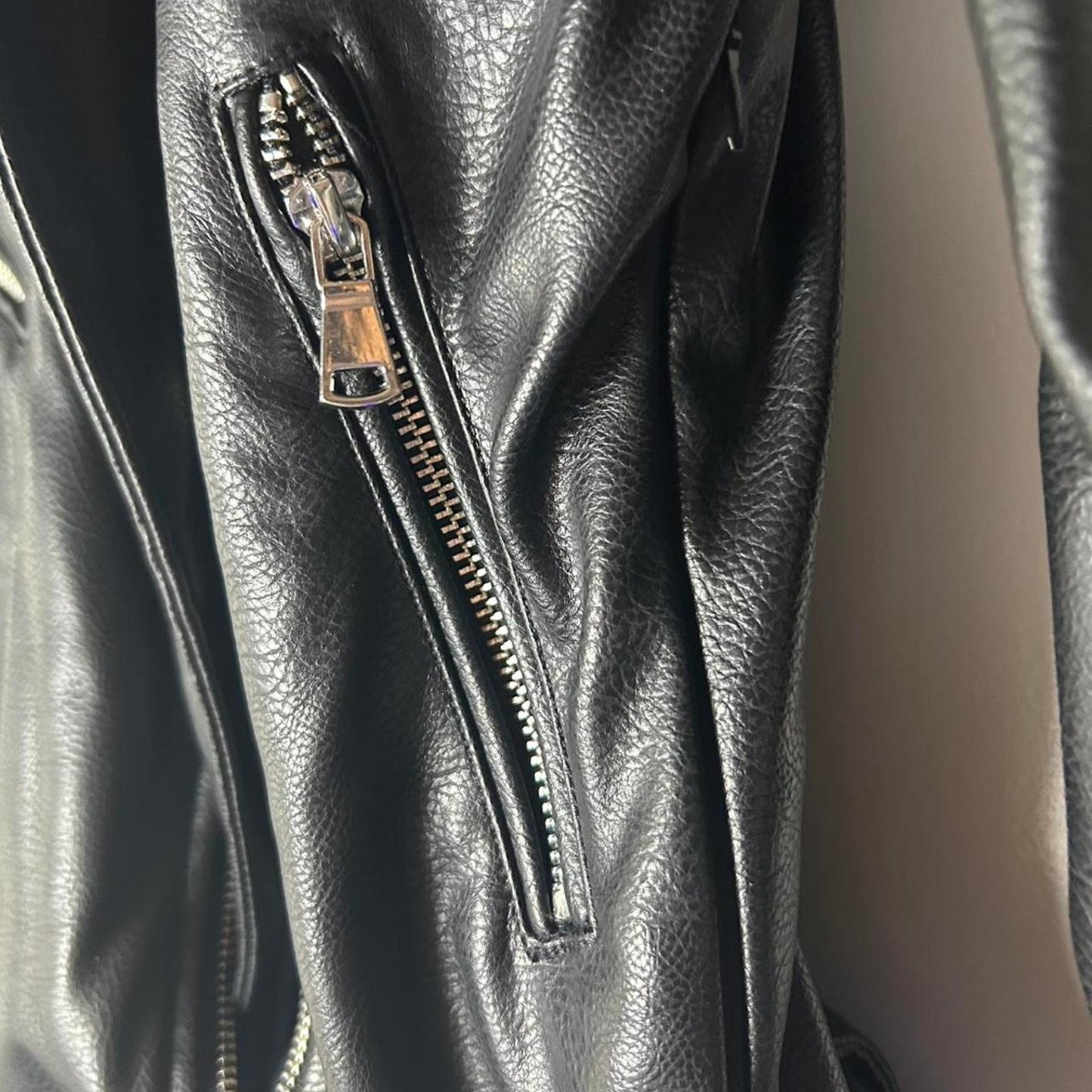Zara nwt faux leather biker moto jacket