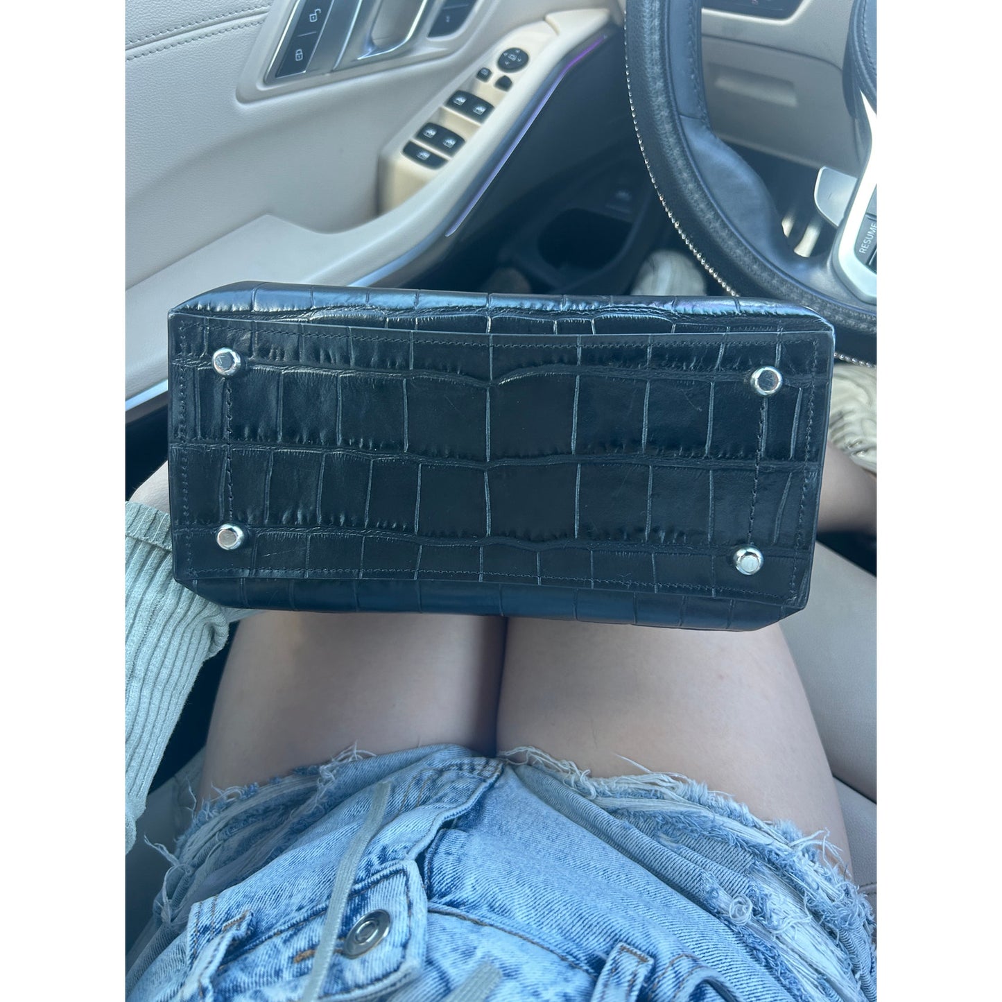 Nwot $350 Coach willow tote 24 crossbody croc-emb leather c8632
