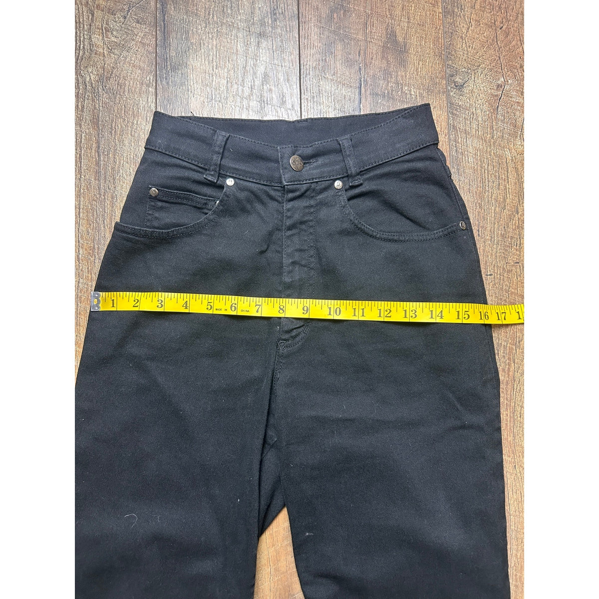 geiger austrailia black high waisted straigleg denim size 2 us 24w/26l