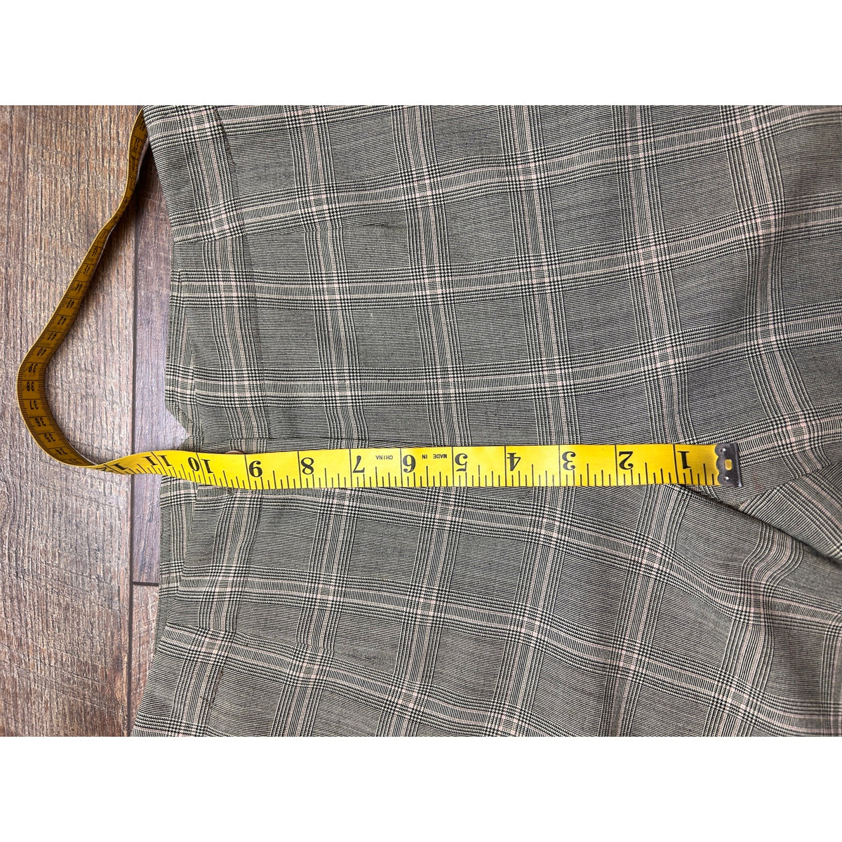 Talbots Brown Plaid Wide Leg Cuffed Trousers Size 4 70s Vintage Style