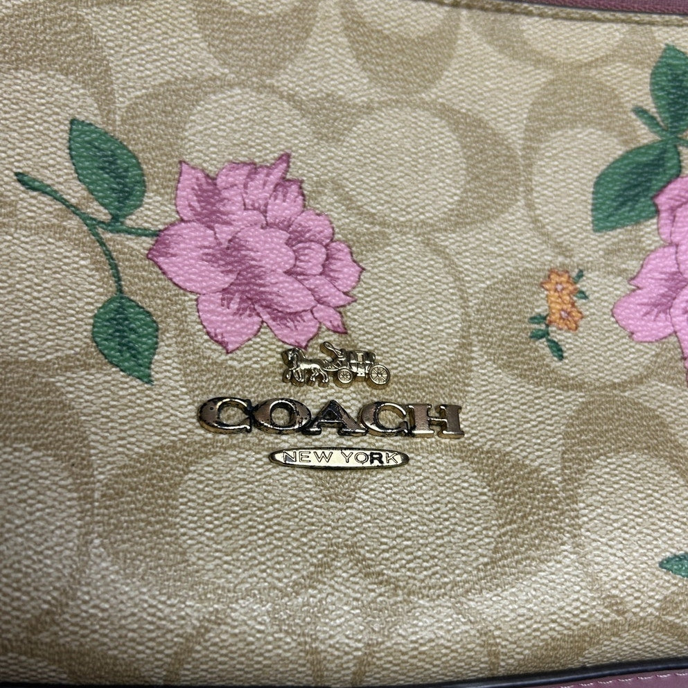 Coach backpack floral pattern