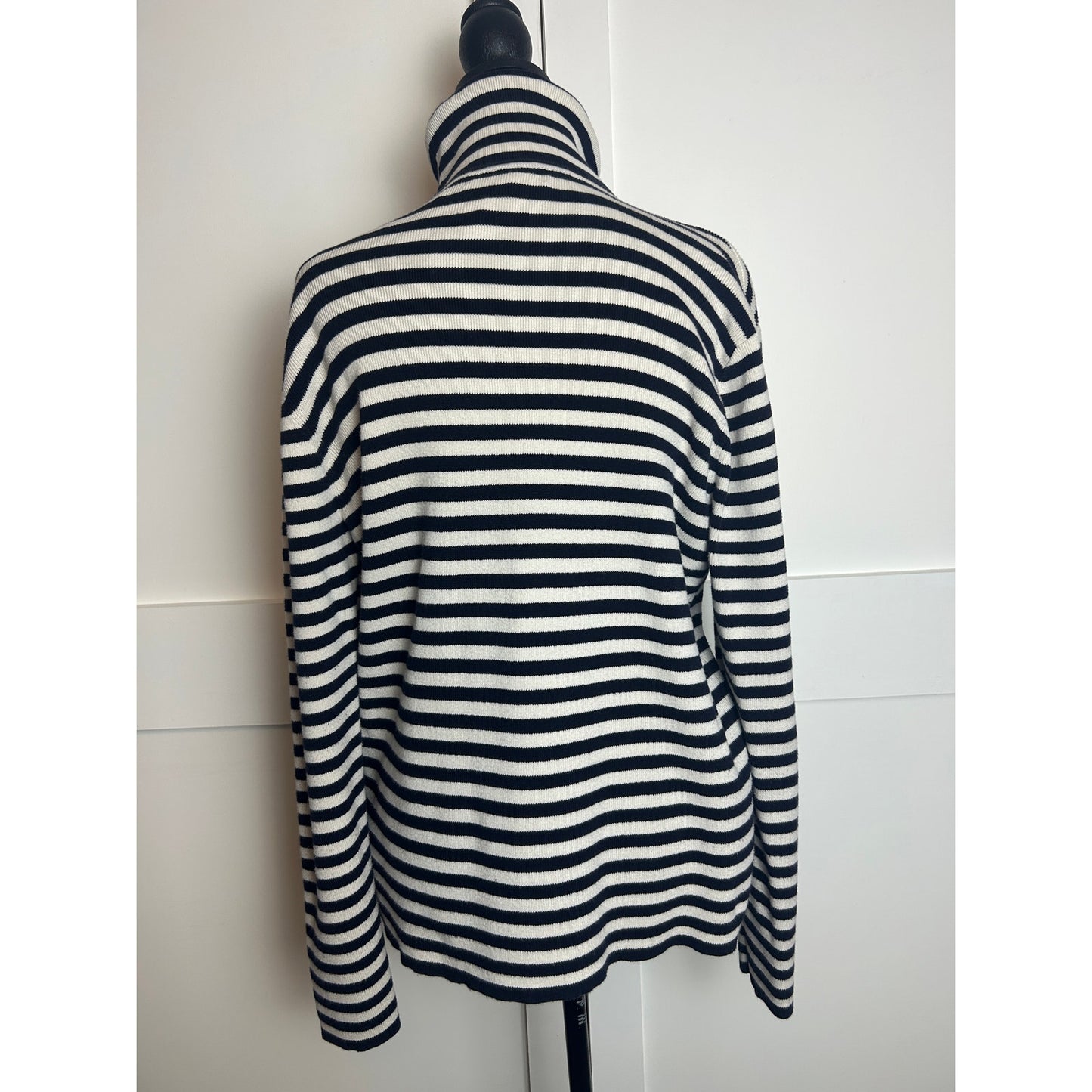 Lauren Ralph Lauren Crest Nautical Stripe Sweater Cotton Preppy size xl