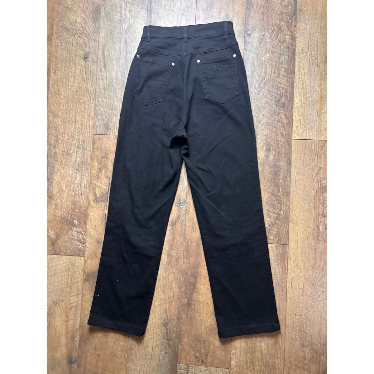 geiger austrailia black high waisted straigleg denim size 2 us 24w/26l