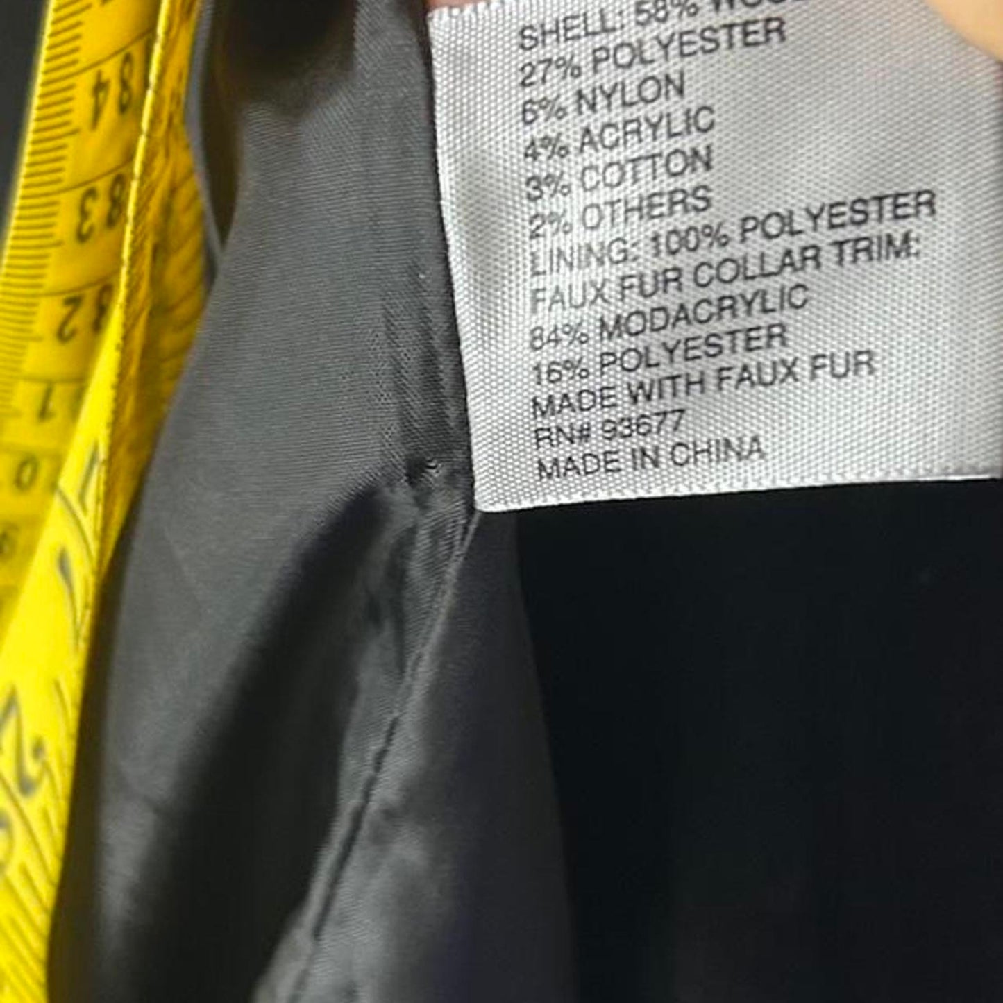 Worthington black wool trench coat