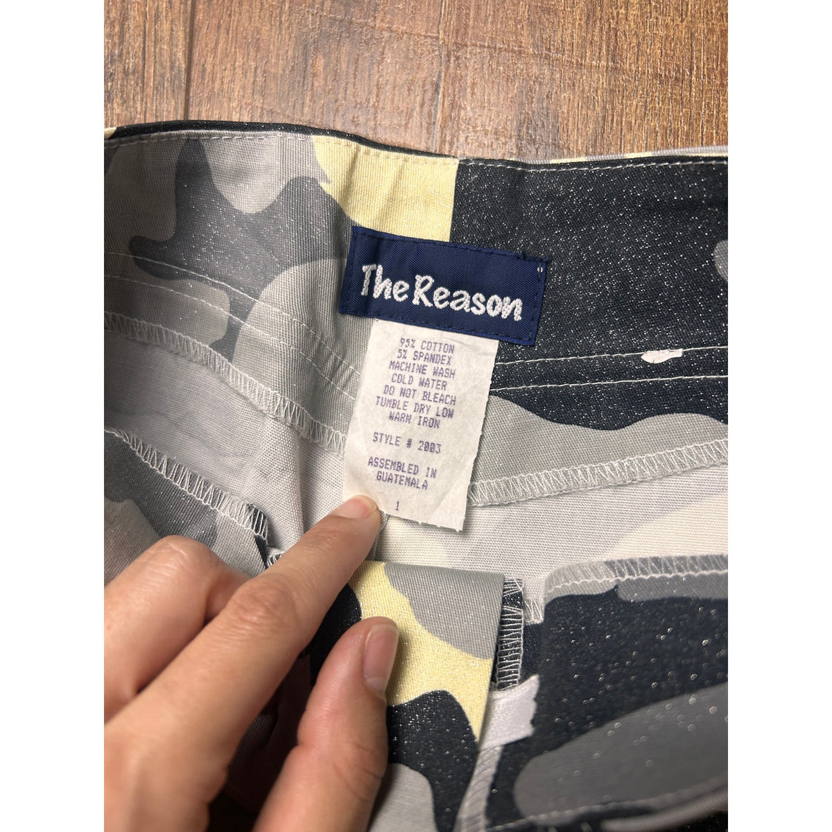 The Reason Camo Sparkle Barback Pants – Size 1