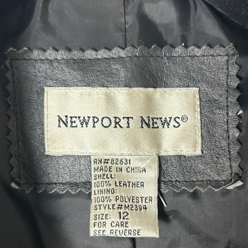 blazer en cuir style années 90 newport news taille 12