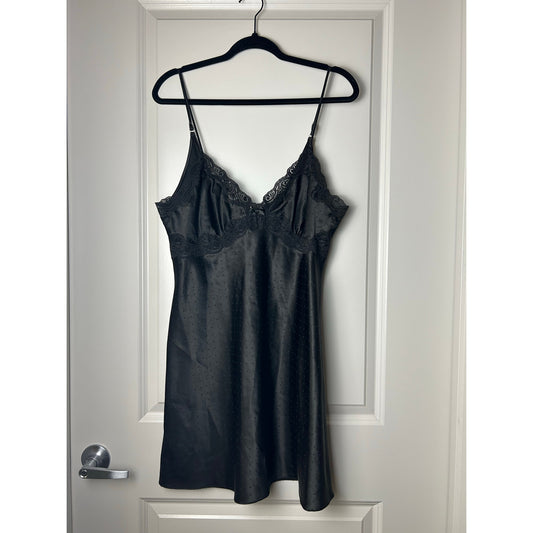 Linea donetela slip dress polka dot satin and lace size l