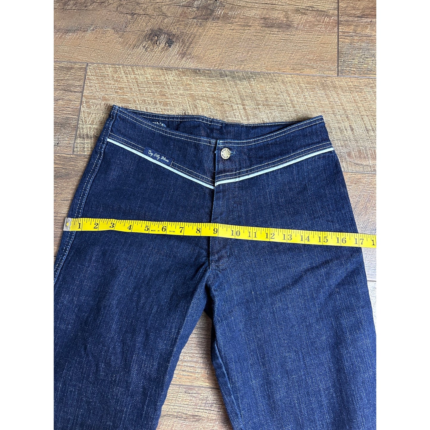 1970er Rag City Blues dunkle Schlagjeans