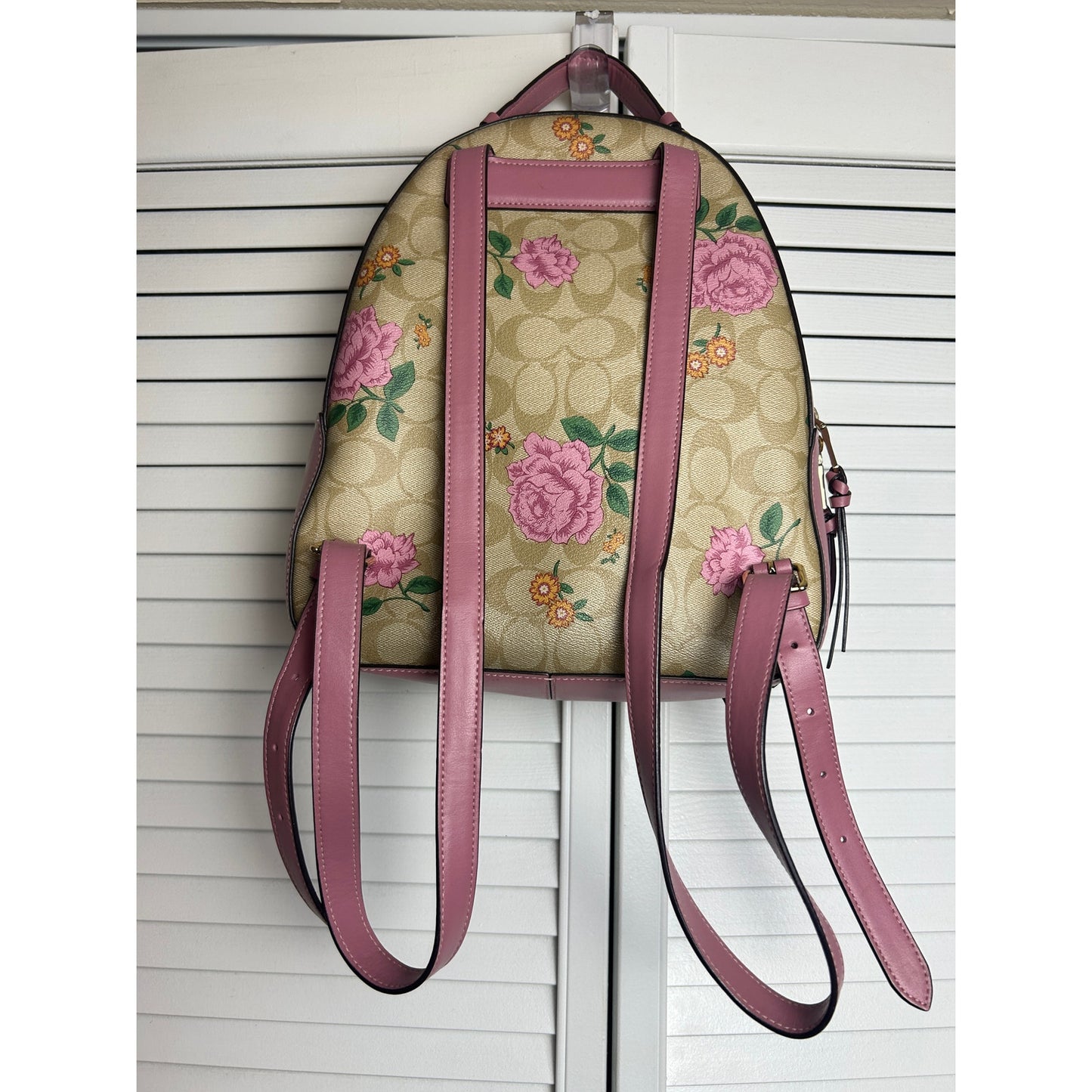 Coach backpack floral pattern