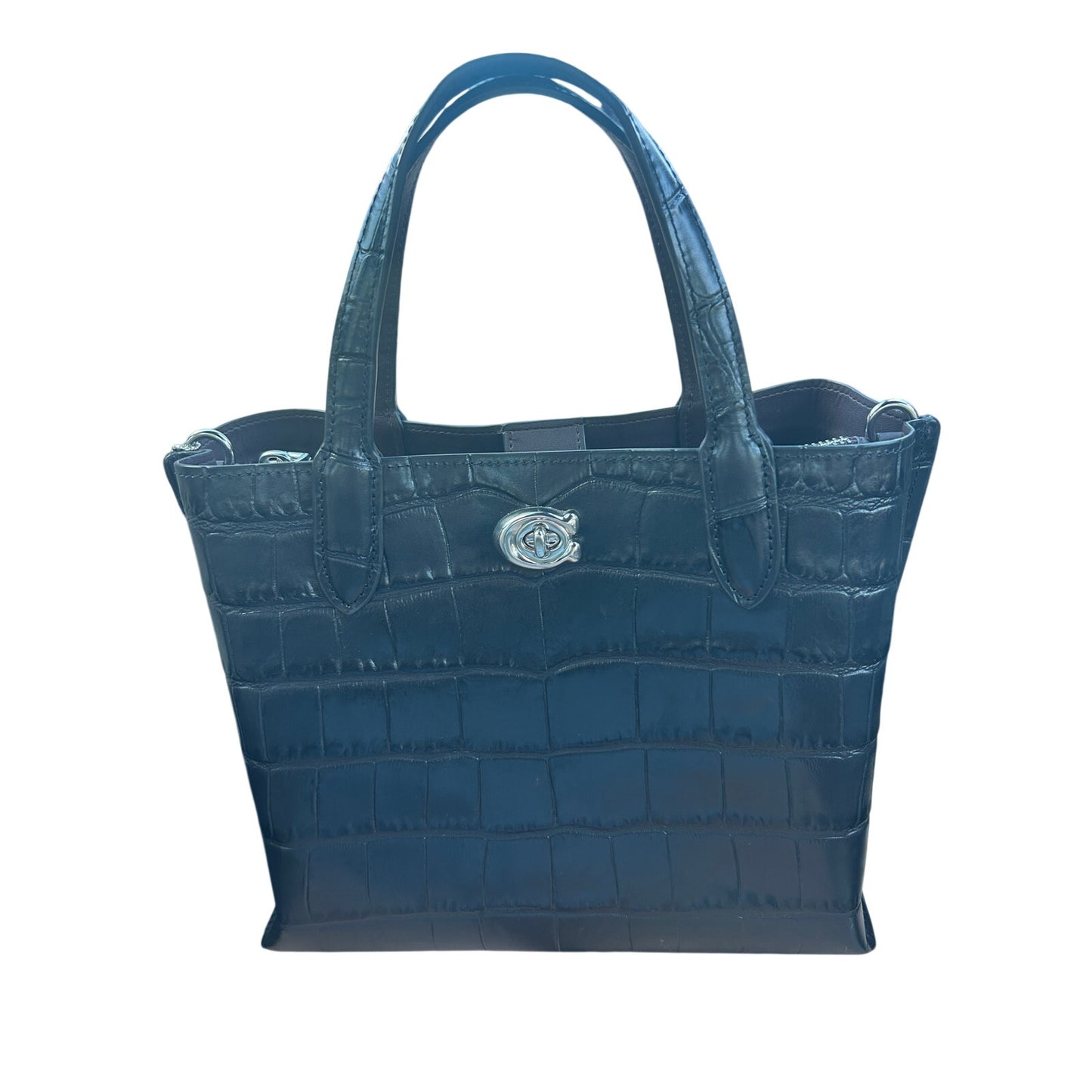 Nwot $350 Coach willow tote 24 crossbody croc-emb leather c8632