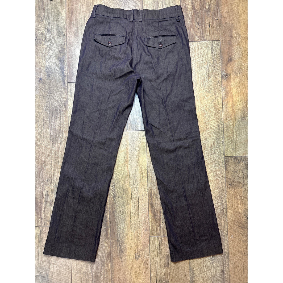 lee platinum label no gap work brown trouser flap pocket size 4 short