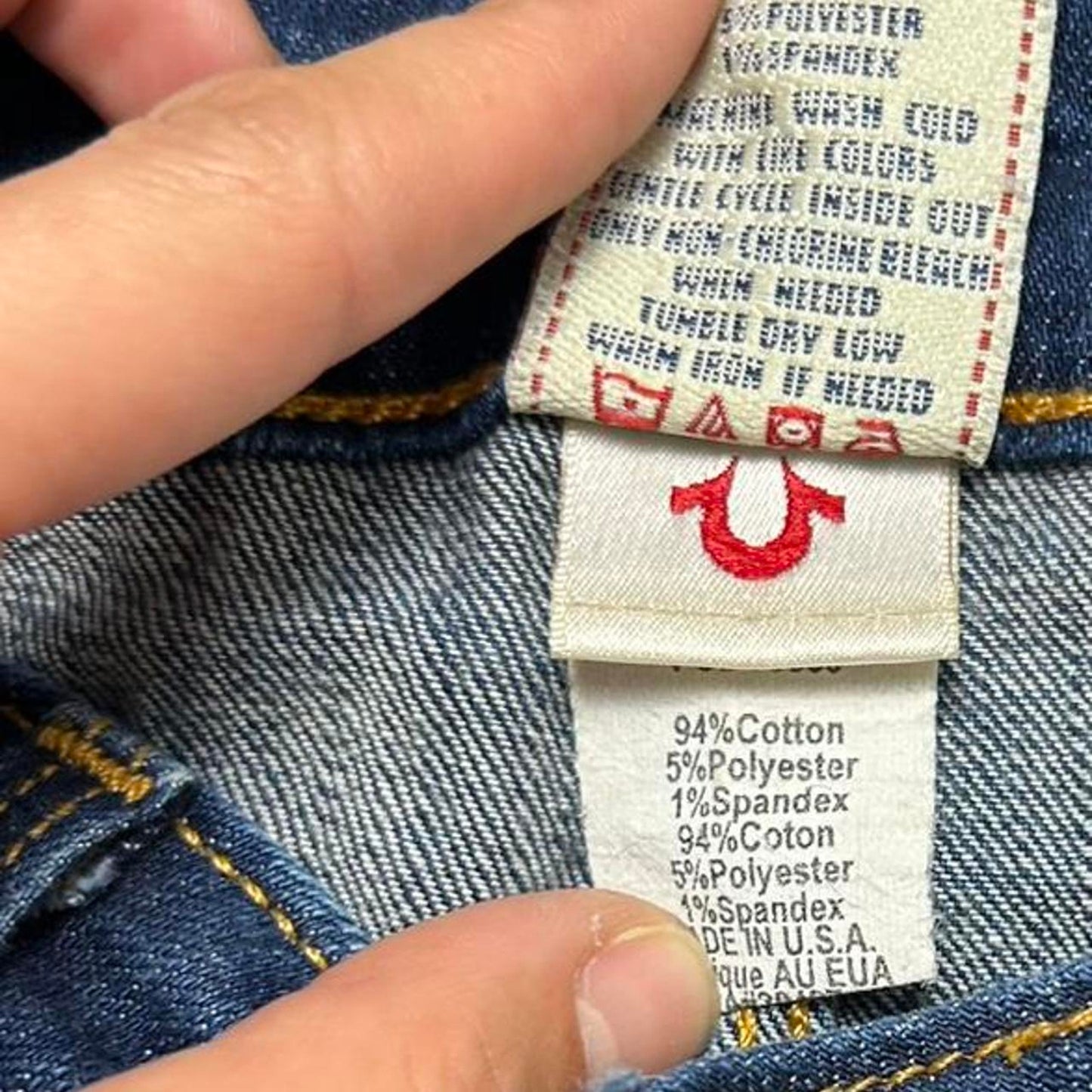 True religion blue low rise flare jeans size 26x34