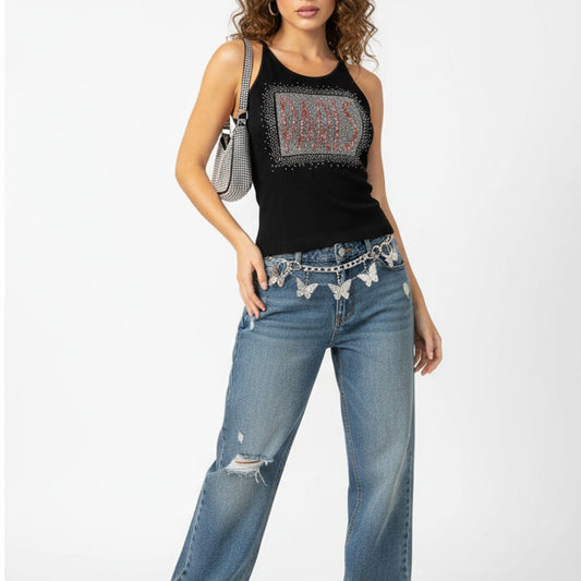 🤍 Paris Contour Tank Top – Paris Vibes