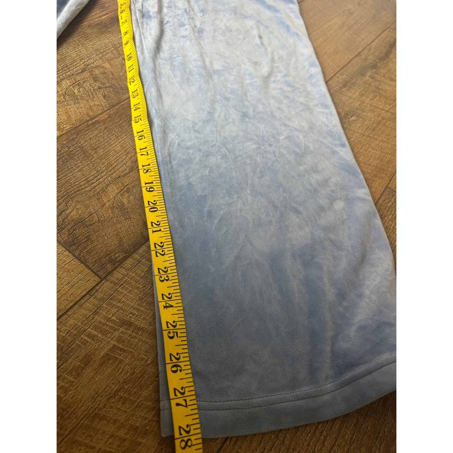 Ensemble de survêtement Y2K Von Dutch en velours bleu clair – Style Juicy Couture court XL