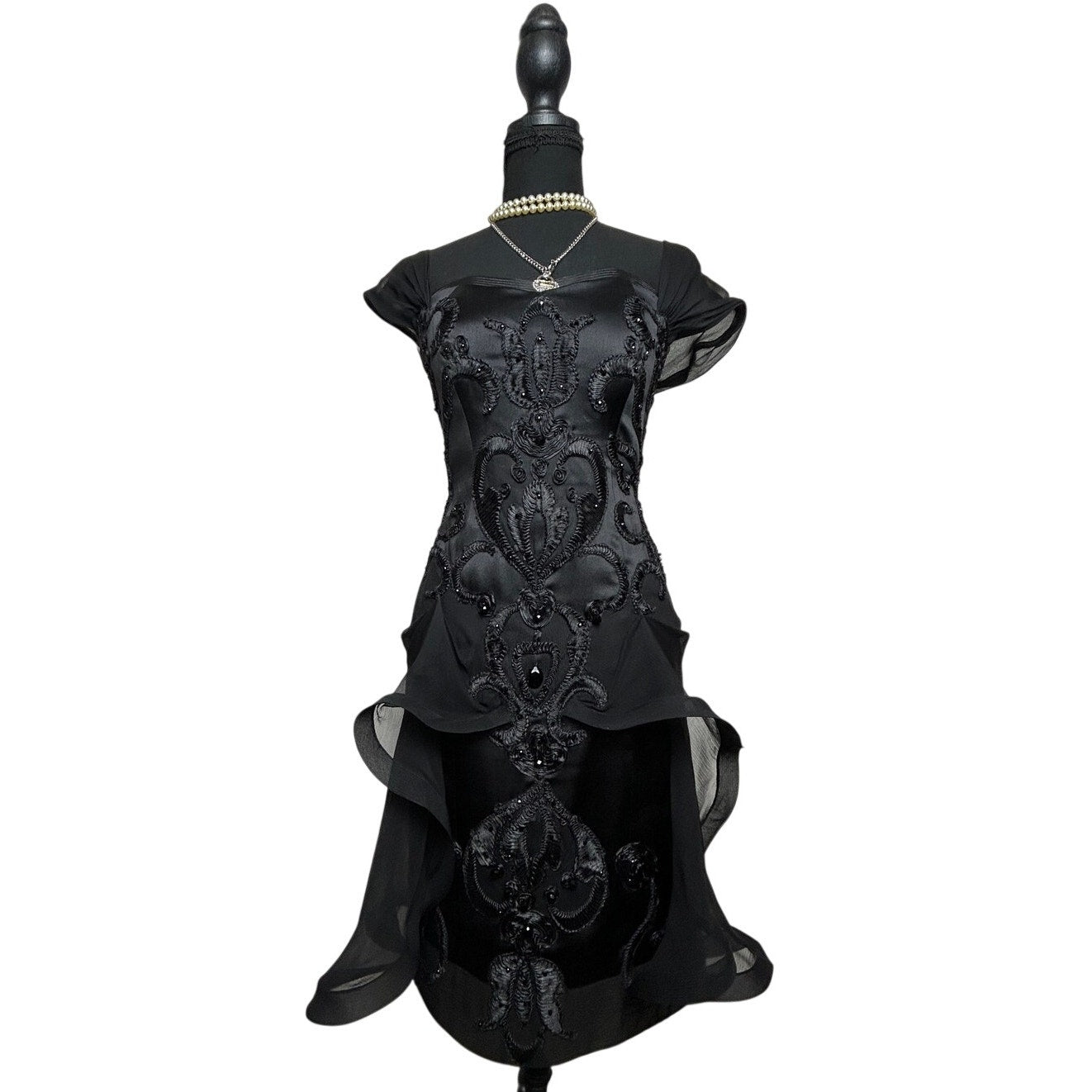 Alex Tein Skulpturales Seidenkleid Avantgarde Editorial Euro Art Girl Designer